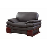 HomeRoots 44" Dazzling Brown Leather Chair - 41