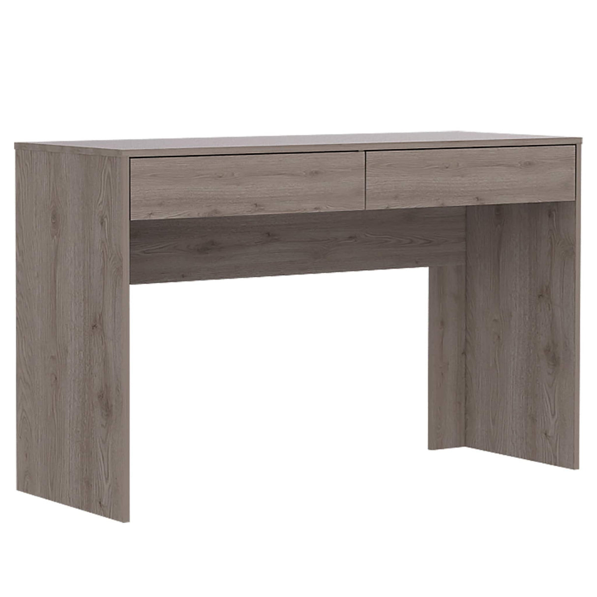 HomeRoots 47" Black Computer Desk with Two Drawers