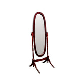 HomeRoots 59" Painted Oval Cheval Standing Mirror Freestanding With Frame - 20