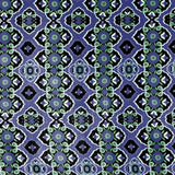 HomeRoots 5' X 7' Black Blue Green Area Rug - 5' Octagon
