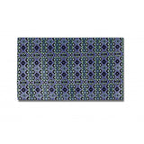 HomeRoots 5' X 7' Black Blue Green Area Rug - 5' Octagon