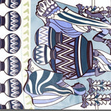 HomeRoots 5' X 7' Brown And Muted Blue Area Rug - 5' Octagon