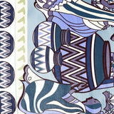 HomeRoots 5' X 7' Brown And Muted Blue Area Rug - 5' Octagon