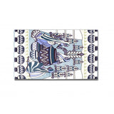 HomeRoots 5' X 7' Brown And Muted Blue Area Rug - 5' Octagon