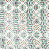 HomeRoots 5' X 7' Light Peach Light Aqua Oriental Area Rug - 5' Octagon