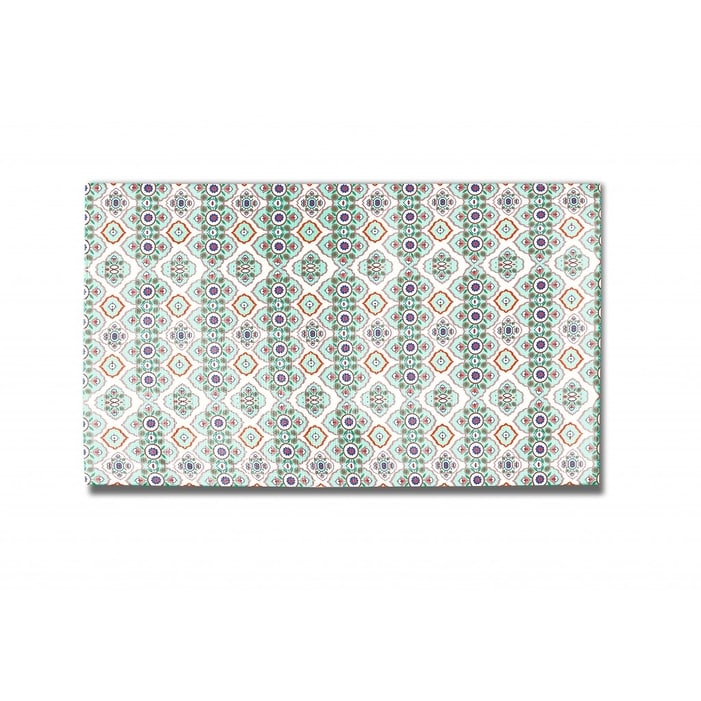 HomeRoots 5' X 7' Light Peach Light Aqua Oriental Area Rug - 5' Octagon