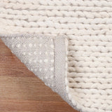 HomeRoots 5' X 8' Off White Wool Handmade Area Rug - 5' Octagon