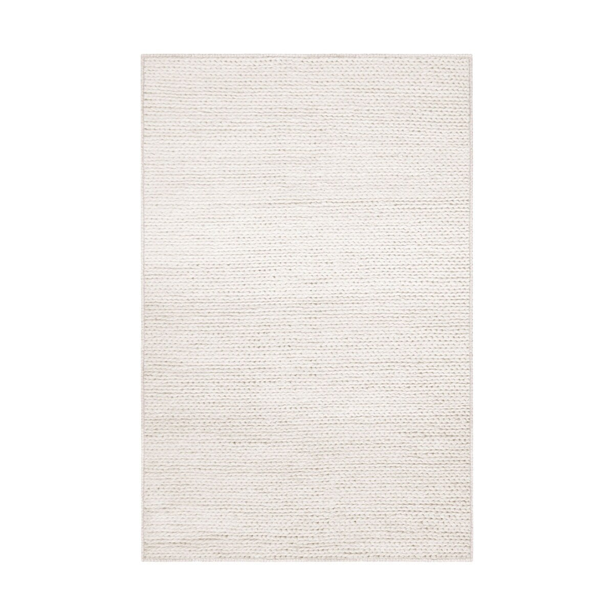 HomeRoots 5' X 8' Off White Wool Handmade Area Rug - 5' Octagon