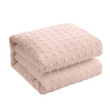 HomeRoots Blush Twin PolYester 220 Thread Count Washable Duvet Cover Set