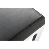 HomeRoots Furniture Modern Black Upholstered Leatherette Bar Stool
