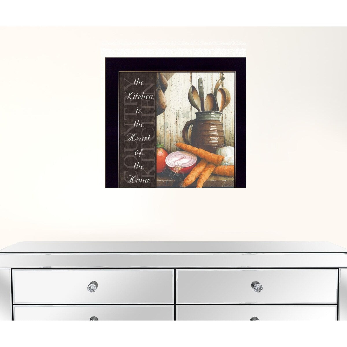 HomeRoots Heart Of The Home 2 Black Framed Print Wall Art