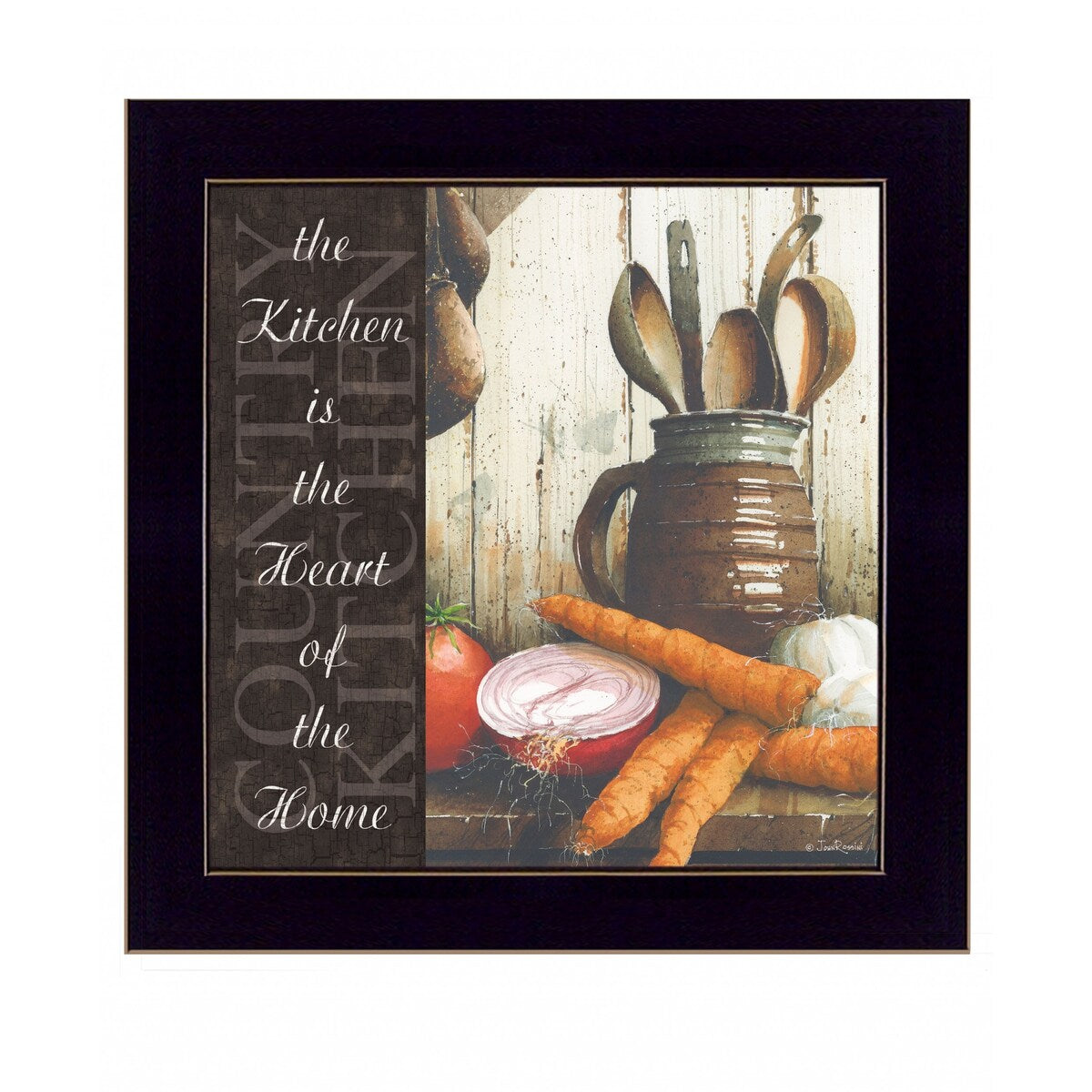 HomeRoots Heart Of The Home 2 Black Framed Print Wall Art