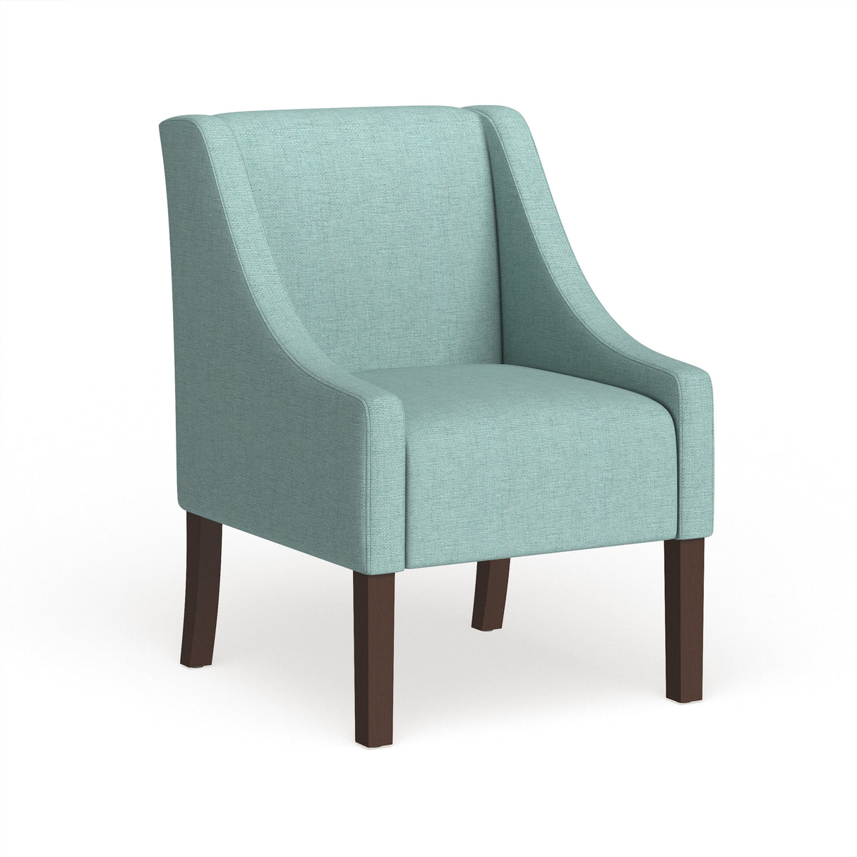 Homepop Modern Swoop Arm Accent Chair - Aqua Blue