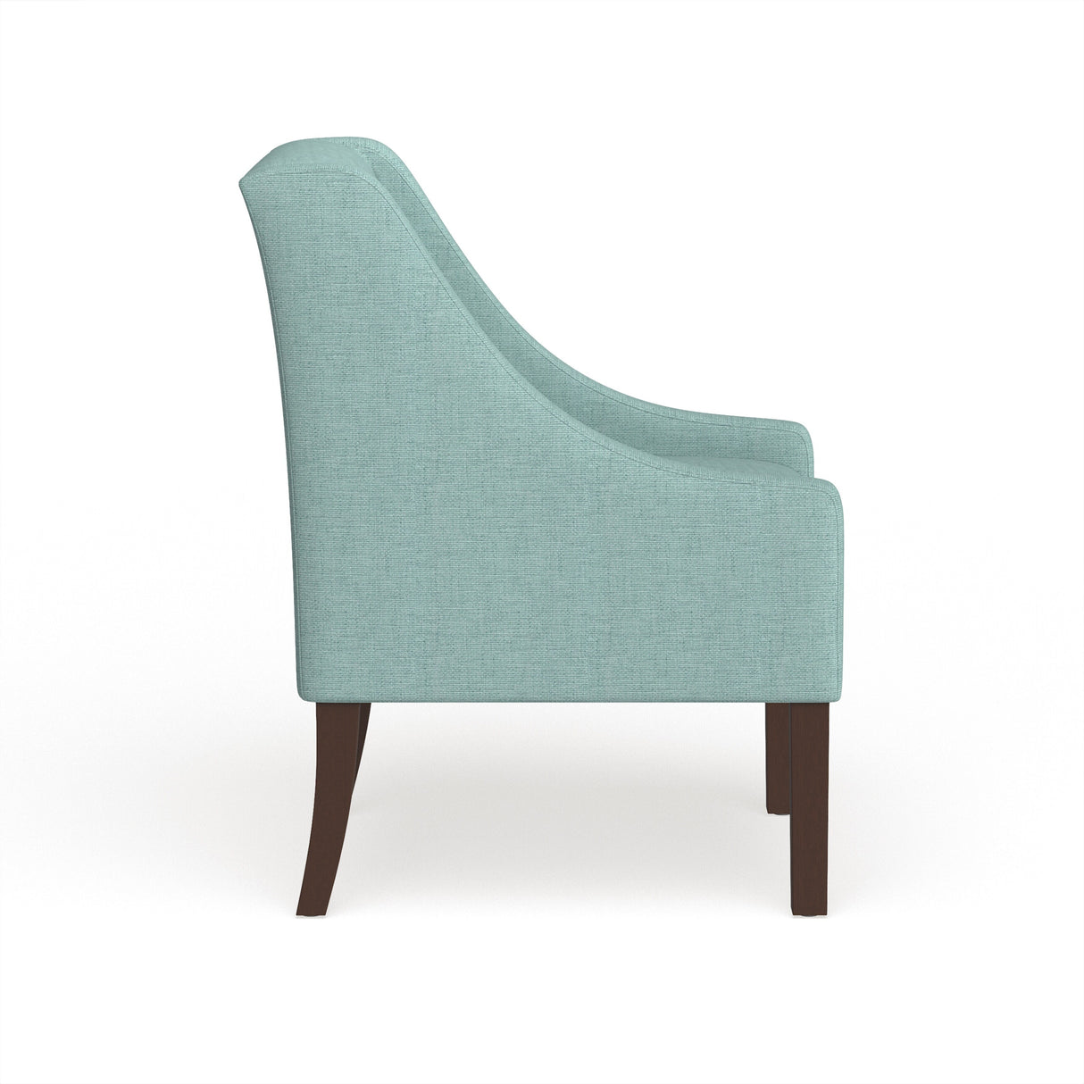 Homepop Modern Swoop Arm Accent Chair - Aqua Blue