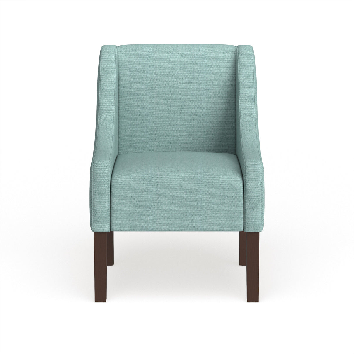 Homepop Modern Swoop Arm Accent Chair - Aqua Blue