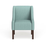 Homepop Modern Swoop Arm Accent Chair - Aqua Blue