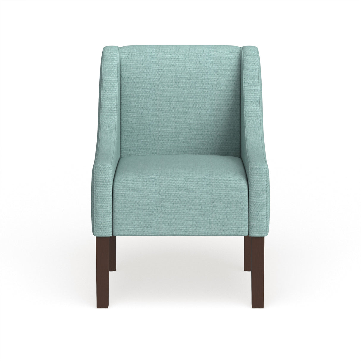 Homepop Modern Swoop Arm Accent Chair - Aqua Blue