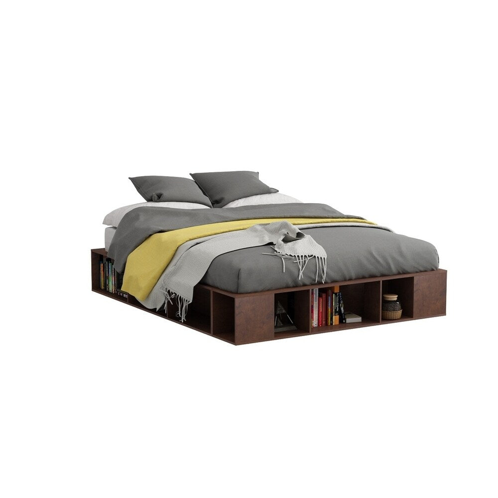 Homestar Jefferson Platform Bed in Reclaimed Cherry Finish