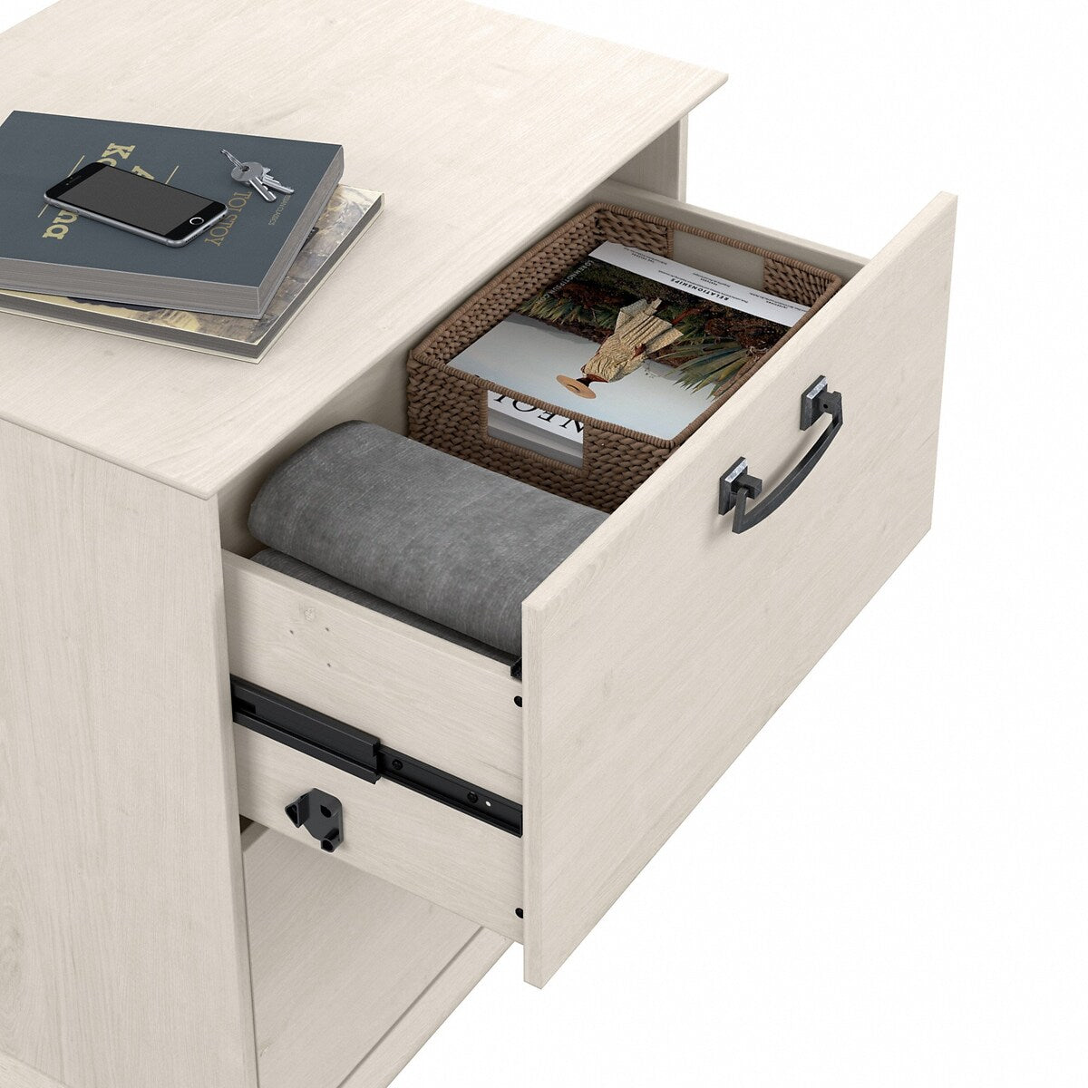 Homestead Farmhouse 2 Drawer Accent Cabinet by Bush Furniture