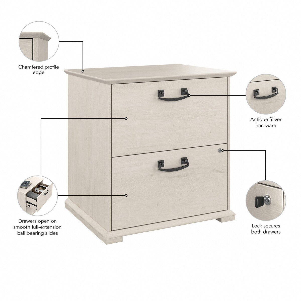 Homestead Farmhouse 2 Drawer Accent Cabinet by Bush Furniture