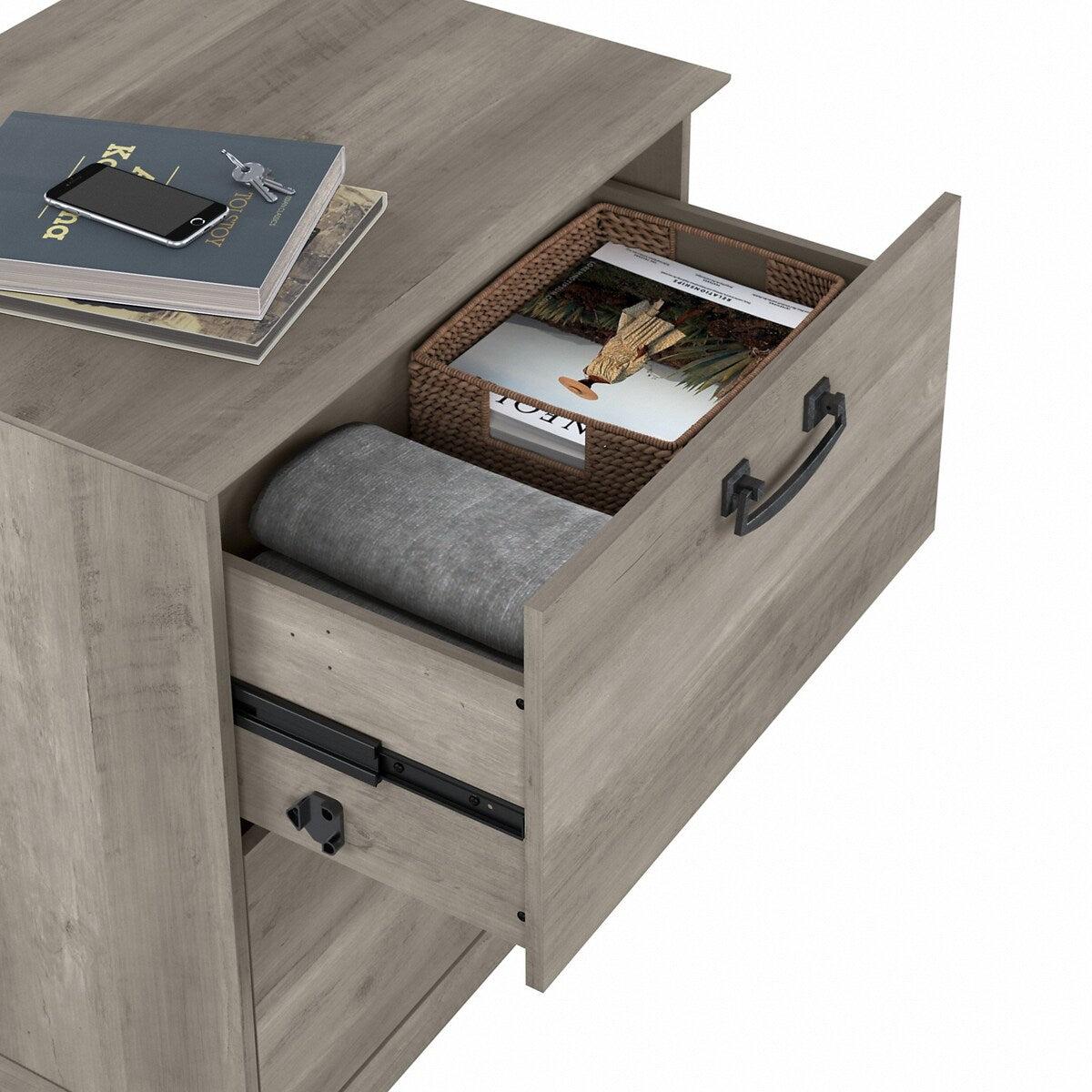 Homestead Farmhouse 2 Drawer Accent Cabinet by Bush Furniture