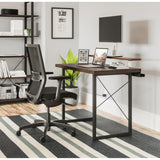 Homestyles Merge Brown Wood Desk with Monitor Stand