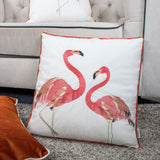 Homey Cozy 2 Flamingo Throw Pillow Cover & Insert ( Set of 2 )