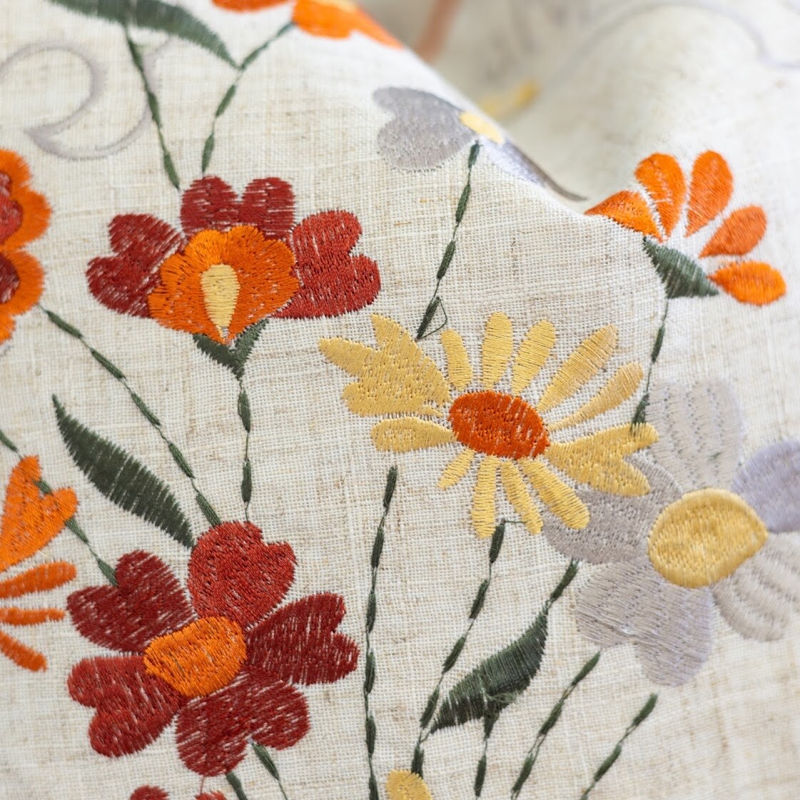 Homey Cozy Embroidery Throw Pillow Cover & Insert ( Set of 2 )