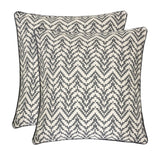 Homey Cozy Velvet Chevron Throw Pillow Cover & Insert - Set of 2