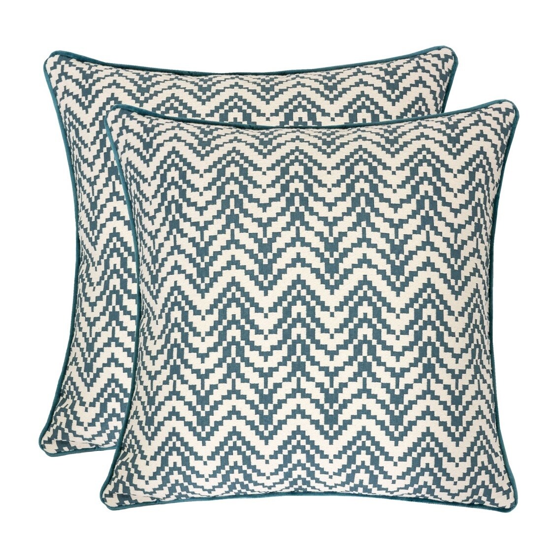Homey Cozy Velvet Chevron Throw Pillow Cover & Insert - Set of 2