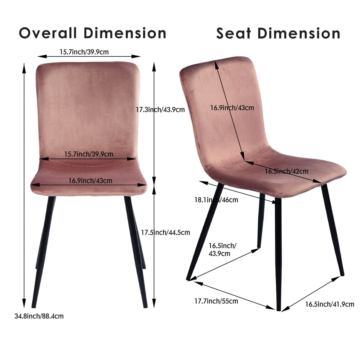 Homy Casa Upholstered Side Chair (Set of 4)