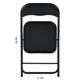 HomyLin Foling Chairs Padded Metal Foldable Conference Chairs Set