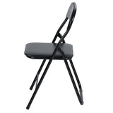 HomyLin Foling Chairs Padded Metal Foldable Conference Chairs Set