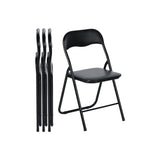 HomyLin Foling Chairs Padded Metal Foldable Conference Chairs Set