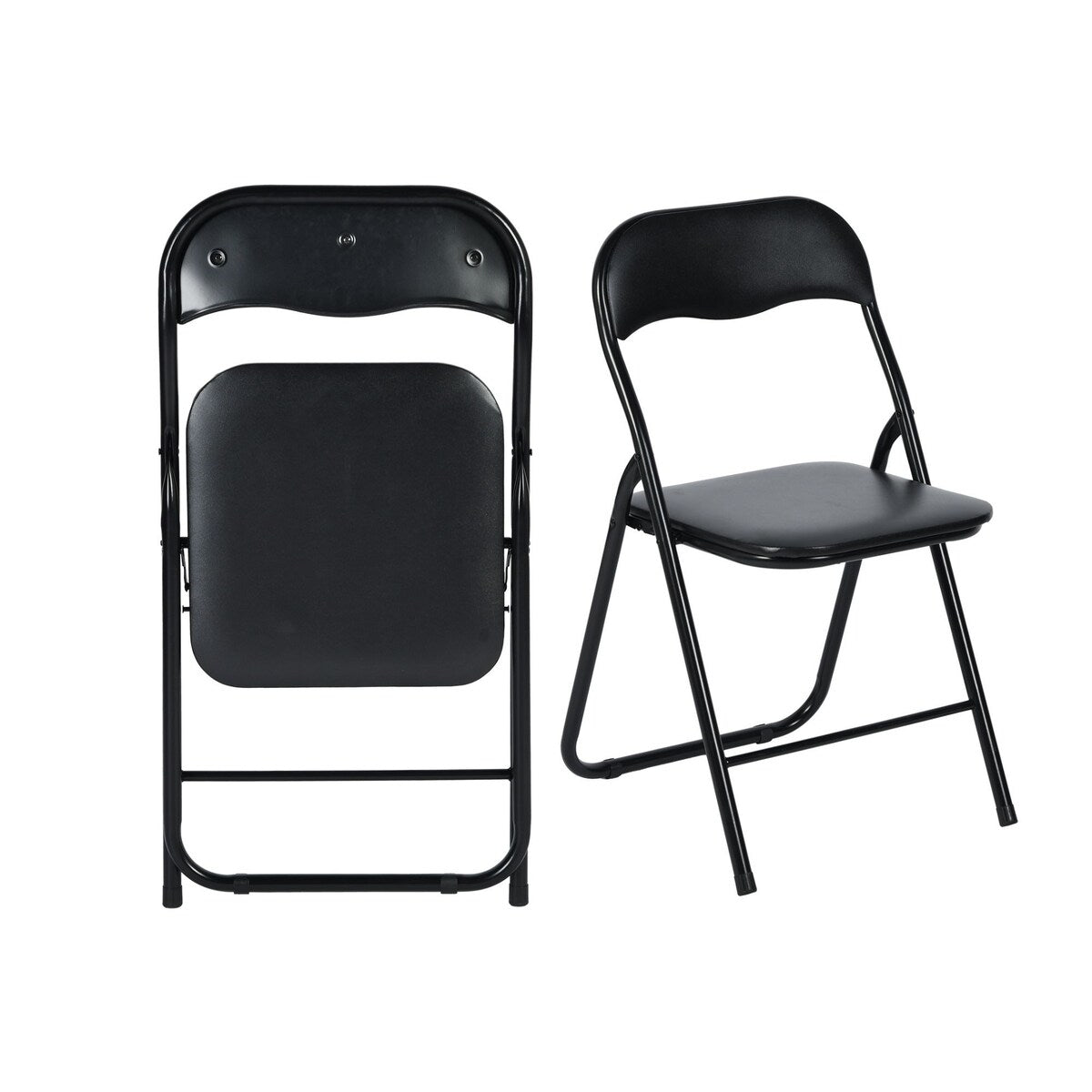 HomyLin Foling Chairs Padded Metal Foldable Conference Chairs Set