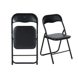 HomyLin Foling Chairs Padded Metal Foldable Conference Chairs Set