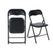 HomyLin Foling Chairs Padded Metal Foldable Conference Chairs Set