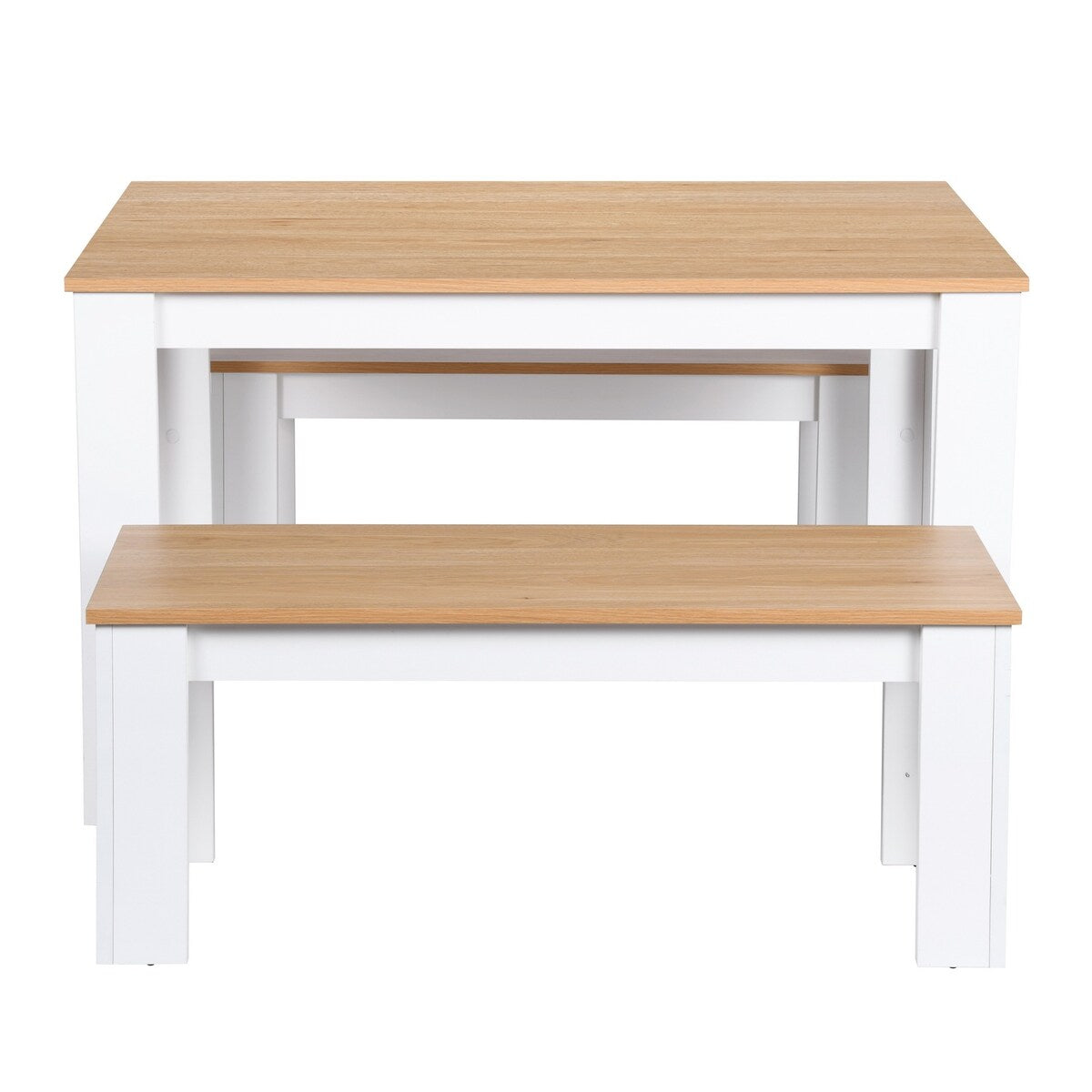 Homylin 3-Piece Dining Set 47.2'' Dining Table with 2 Benches