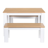 Homylin 3-Piece Dining Set 47.2'' Dining Table with 2 Benches