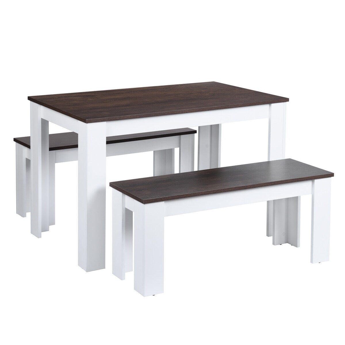 Homylin 3-Piece Dining Set 47.2'' Dining Table with 2 Benches
