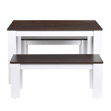 Homylin 3-Piece Dining Set 47.2'' Dining Table with 2 Benches