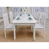 Homylin 60-78'' Extendable Dining Table Solid Wood Removable Leaf