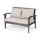Honolulu Outdoor 5-piece Wicker Chat Set with Cushions by Christopher Knight Home