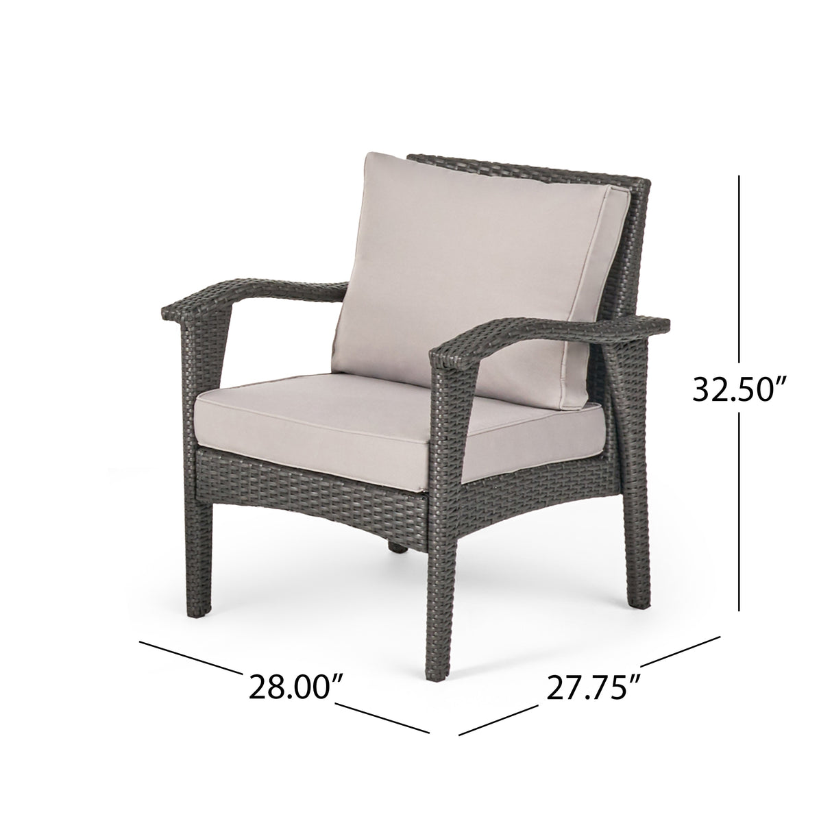 Honolulu Outdoor 5-piece Wicker Chat Set with Cushions by Christopher Knight Home