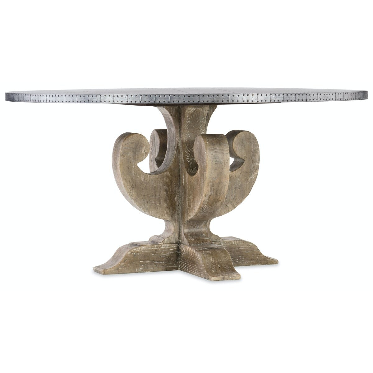 Hooker Furniture Ascension 60" Round Silver Top European Farmhouse