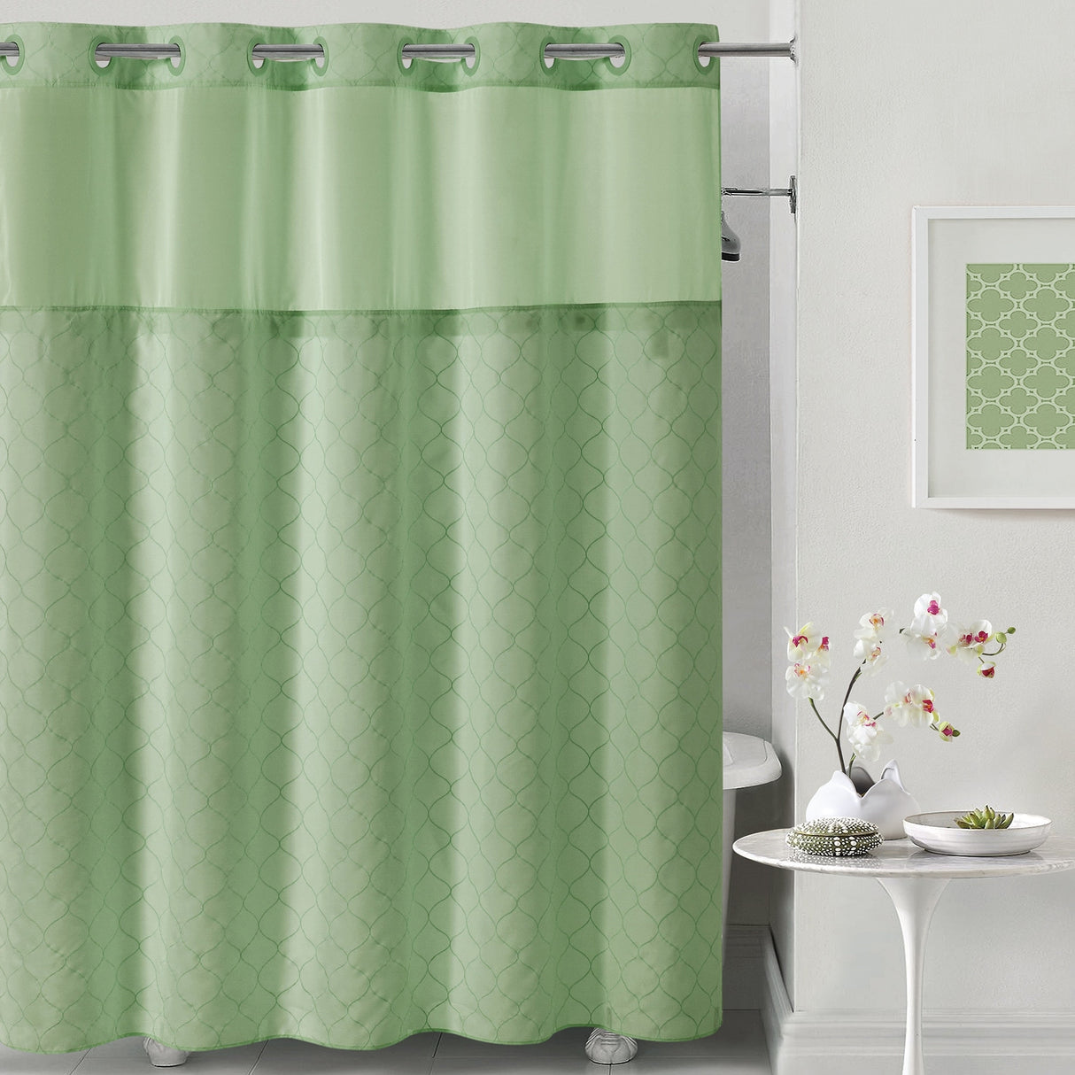 Hookless Mosaic Shower Curtain
