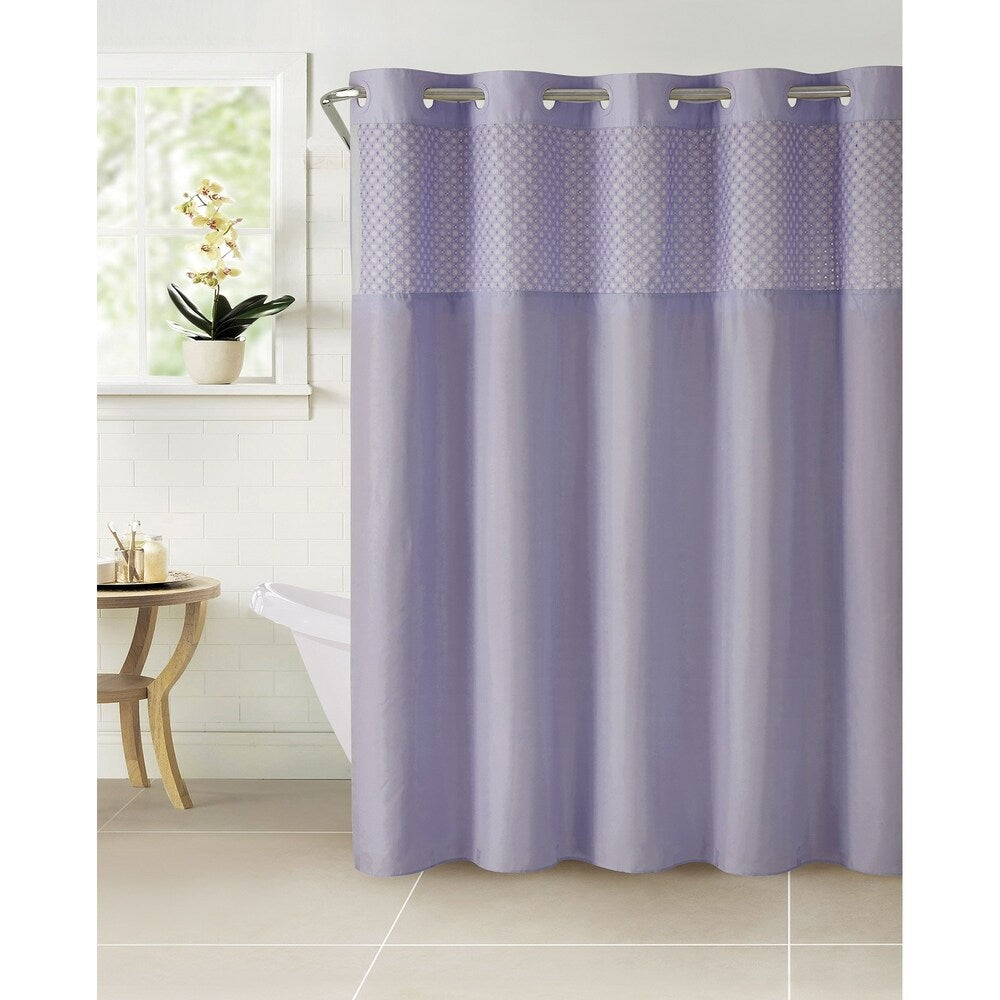 Hookless® Shower Curtain Bahama Eyelet Lilac