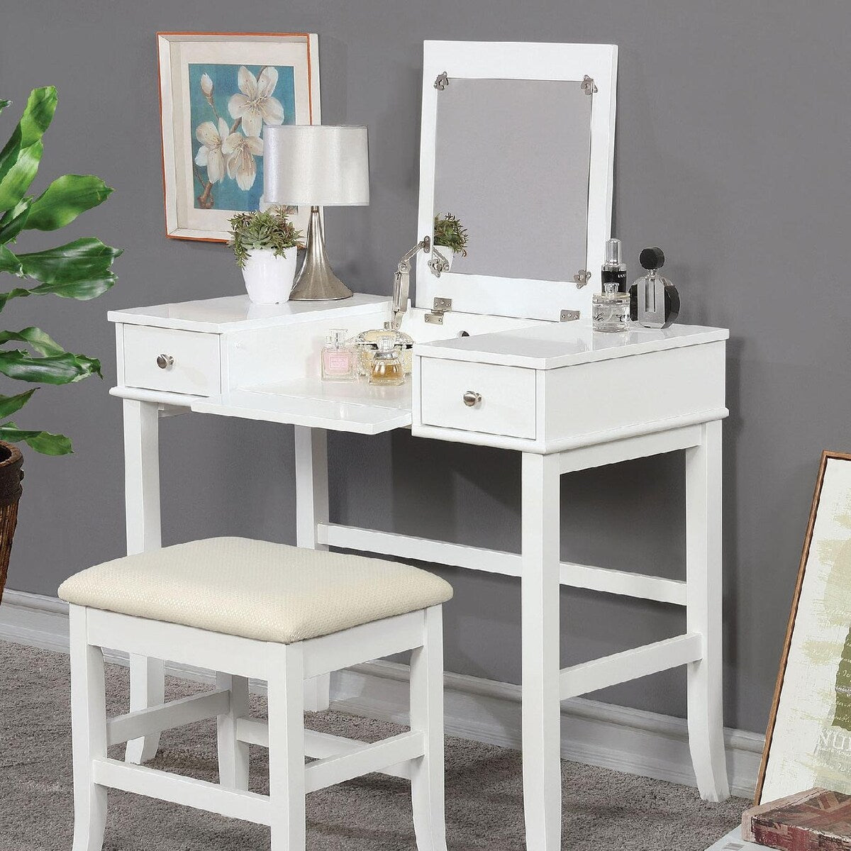 Hoolyhan Vanity with Stool