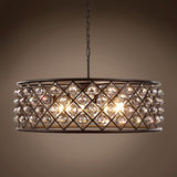 Hoop 8 Light 32" Grey Iron Smoke Crystal Chandelier & Led - 10.50