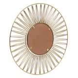 Hopedale Modern Glam Handcrafted Round Sun Wall Mirror by Christopher Knight Home - 30.00" L x 1.00" W x 30.00" H